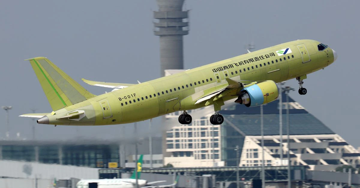 U.S. export tightening slows advance of Chinese C919 jet -sources